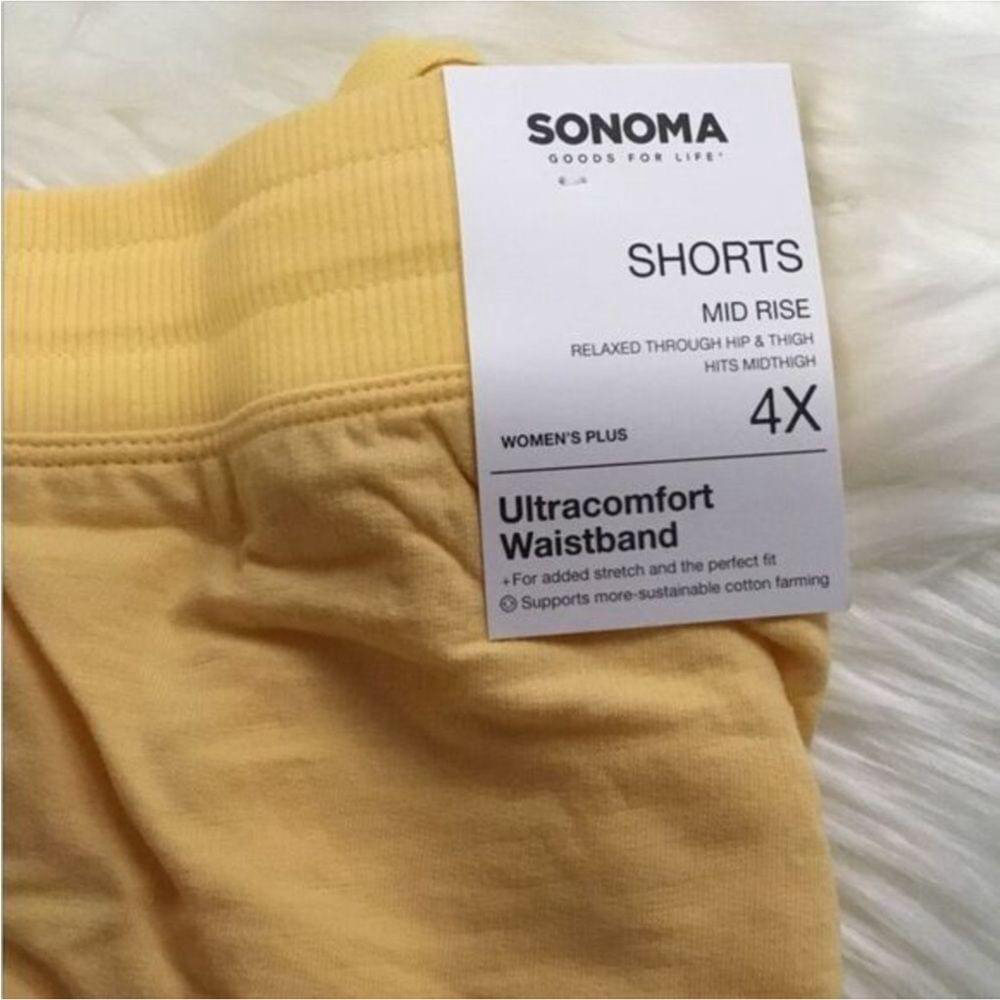 Sonoma Goods For Life midrise shorts Woman’s size 4X cider yellow pockets - Picture 11 of 12